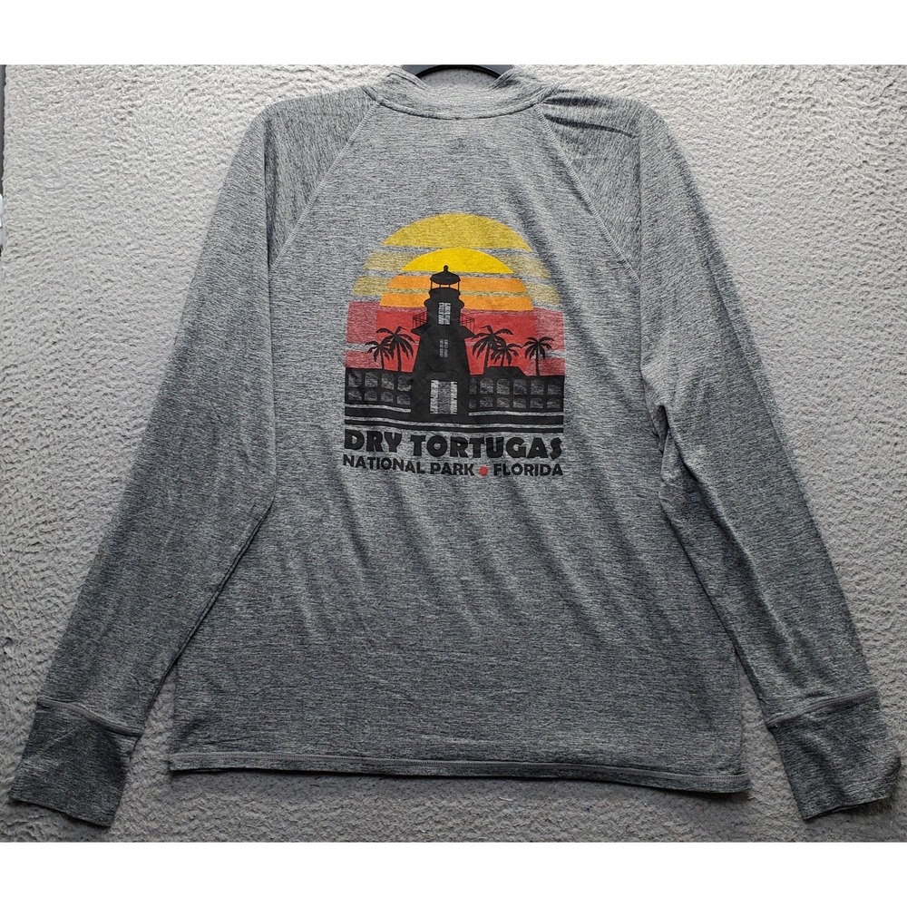 T.R. McTaggart Dry Tortugas 1/4 Zip Pullover Mens XL Gray UPF 50+ Performance